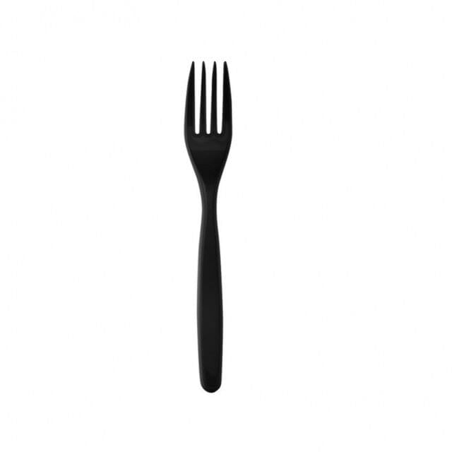 Black Disposable Fork - Pack of 50 Pieces