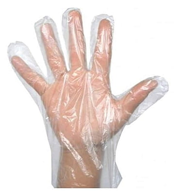 Clear Plastic Gloves One Size - Pack of 50 Pieces