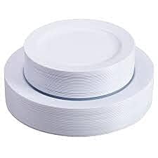 Small Round Plastic Plate 19 cm - 50 Plates