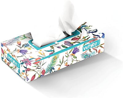 White Pull-Out Box Tissues - 200 Tissues