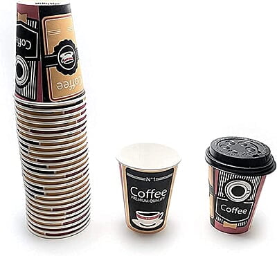 Small Cappuccino Cup with Lid 8 oz - Pack of 50 Cups
