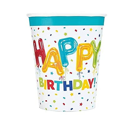 White Birthday Cup - Pack of 10 Pieces