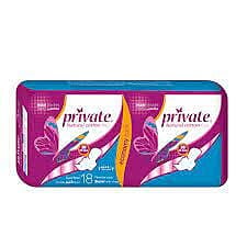 Private Sanitary Pads - Large Size with Wings - 16 Pieces Pack