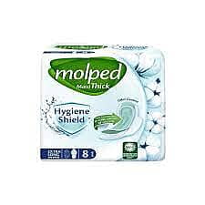 Molped Sanitary Pads - Long Anti-Bacterial - 8 Pieces Pack
