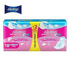 Always Sanitary Pads Feather-Like Softness - Long - 18 Pieces Pack